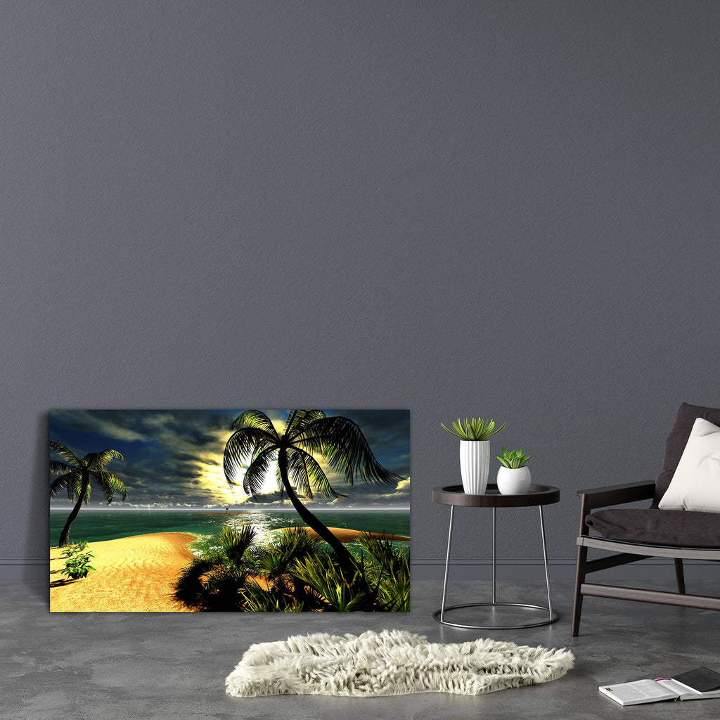 Hawaiian Sunset In Tropical Paradise Canvas Painting Synthetic Frame-Paintings MDF Framing-AFF_FR-IC 5001370 IC 5001370, Automobiles, Hawaiian, Holidays, Landscapes, Nature, Scenic, Sunsets, Transportation, Travel, Tropical, Vehicles, sunset, in, paradise, canvas, painting, synthetic, frame, beach, scene, hawaii, palm, tree, atoll, bay, beautiful, beauty, blue, caribbean, climate, cloud, coast, coconut, dream, exotic, green, holiday, idyllic, island, lagoon, landscape, leaf, maldives, nobody, ocean, outdoor