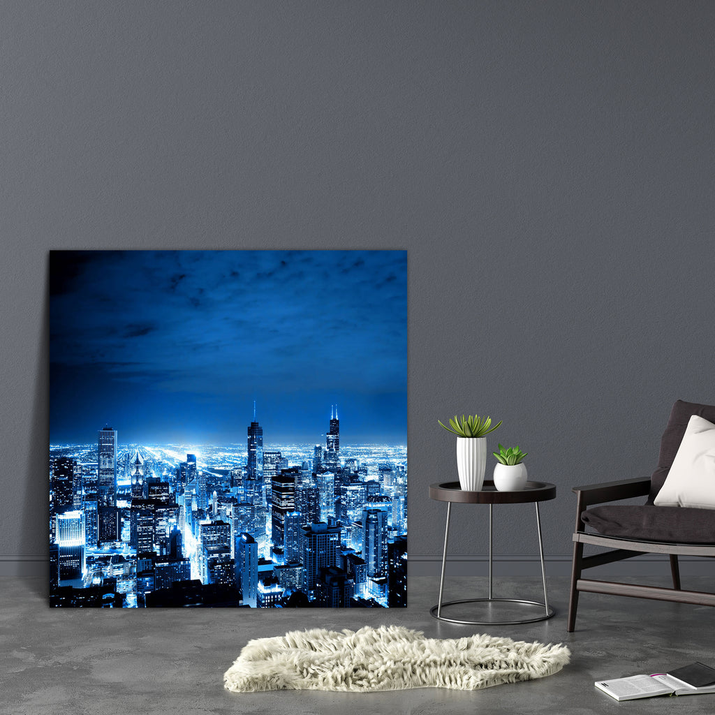 Financial District Chicago, USA D1 Canvas Painting Synthetic Frame-Paintings MDF Framing-AFF_FR-IC 5001374 IC 5001374, Architecture, Business, Cities, City Views, Landmarks, Modern Art, Places, Skylines, Urban, financial, district, chicago, usa, d1, canvas, painting, synthetic, frame, skyline, night, cityscape, city, aerial, banking, blue, buildings, built, commercial, concept, corporate, dark, downtown, dramatic, dusk, economy, estate, exterior, famous, finance, front, glamour, idea, illinois, lake, landma