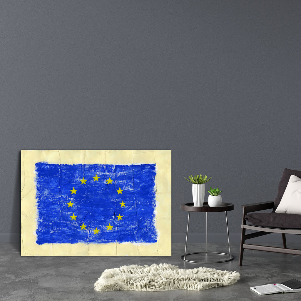 Flag Of European Union Canvas Painting Synthetic Frame-Paintings MDF Framing-AFF_FR-IC 5001388 IC 5001388, Ancient, Art and Paintings, Countries, Drawing, Flags, Historical, Medieval, Paintings, Patterns, Retro, Signs, Signs and Symbols, Sports, Symbols, Vintage, Watercolour, flag, of, european, union, canvas, painting, synthetic, frame, acrylic, art, artistic, backdrop, background, border, brush, brushed, celebration, country, design, eu, europe, freedom, grunge, handmade, ink, national, old, paint, painte