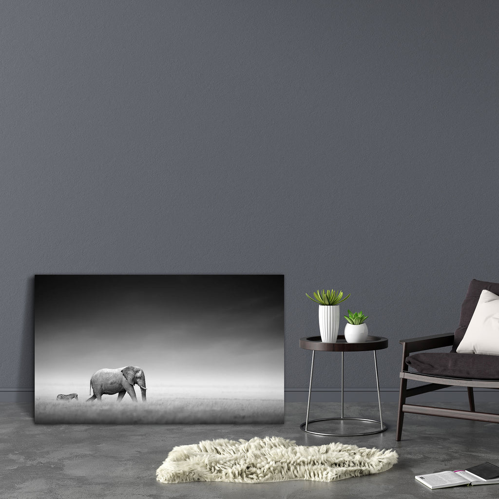 Elephant With Zebra Canvas Painting Synthetic Frame-Paintings MDF Framing-AFF_FR-IC 5001391 IC 5001391, African, Animals, Art and Paintings, Black, Black and White, Nature, Plain, Scenic, White, Wildlife, elephant, with, zebra, canvas, painting, synthetic, frame, africa, and, elephants, namibia, animal, art, artistic, b, w, behind, big, dark, field, follow, grass, grassland, huge, image, loxodonta, mammal, monochrome, moody, national, nobody, open, outdoor, park, photograph, plains, sky, together, togethern