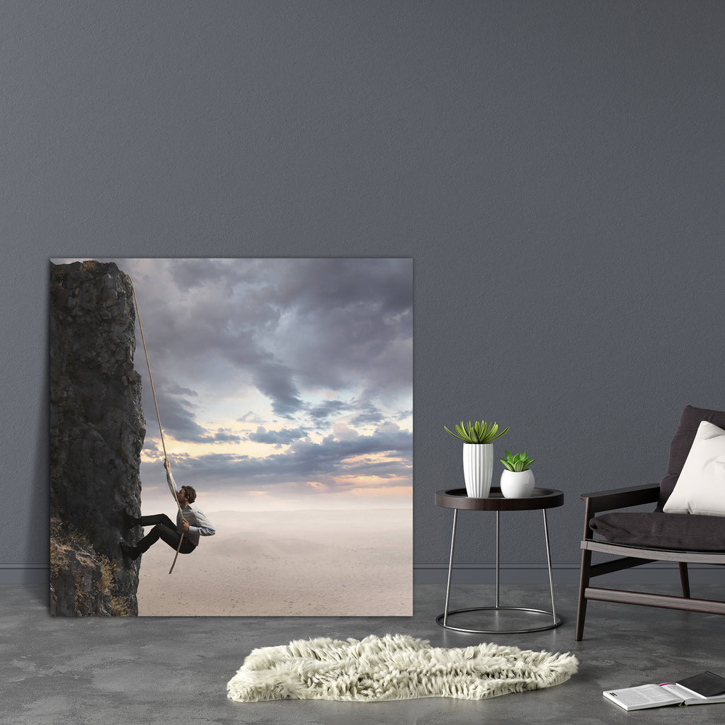 Man Climbs The Mountain Canvas Painting Synthetic Frame-Paintings MDF Framing-AFF_FR-IC 5001396 IC 5001396, Business, Hobbies, Marble and Stone, Mountains, Sports, man, climbs, the, mountain, canvas, painting, synthetic, frame, climbing, climb, determination, effort, challenge, determined, climber, rock, challenges, top, of, courage, hiking, active, activity, adrenaline, adventure, athletic, businessman, cliff, competition, danger, dangerous, energy, exercise, explore, extreme, free, height, high, hobby, le