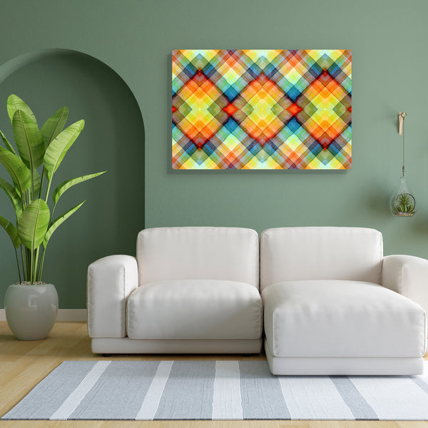 Abstract Tartan Watercolors D2 Canvas Painting Synthetic Frame-Paintings MDF Framing-AFF_FR-IC 5001405 IC 5001405, Abstract Expressionism, Abstracts, Art and Paintings, Decorative, Digital, Digital Art, Drawing, Education, Graphic, Illustrations, Modern Art, Patterns, Schools, Semi Abstract, Signs, Signs and Symbols, Stripes, Universities, Watercolour, abstract, tartan, watercolors, d2, canvas, painting, for, bedroom, living, room, engineered, wood, frame, acrylic, art, artistic, backdrop, background, blue,
