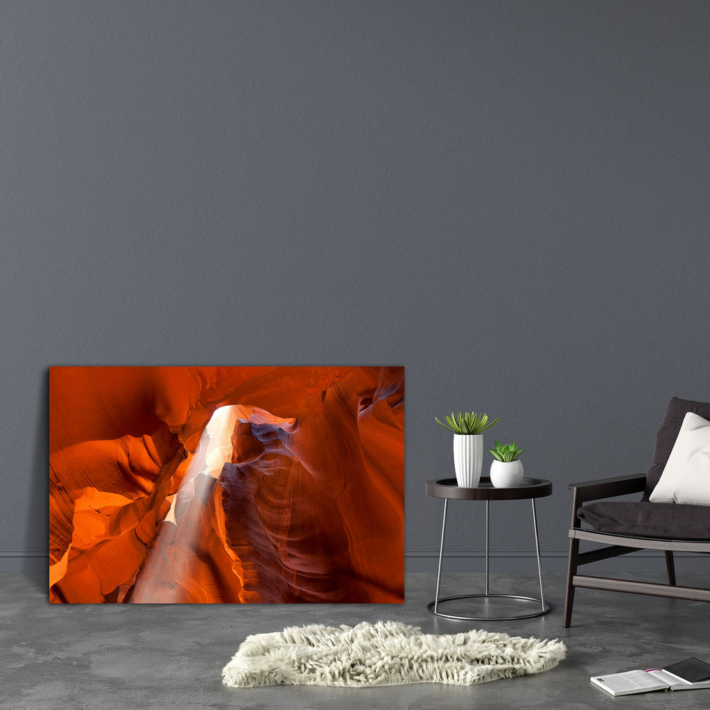 Antelope Canyon In Arizona Usa D1 Canvas Painting Synthetic Frame-Paintings MDF Framing-AFF_FR-IC 5001406 IC 5001406, Abstract Expressionism, Abstracts, American, Landscapes, Marble and Stone, Nature, Patterns, Scenic, Semi Abstract, antelope, canyon, in, arizona, usa, d1, canvas, painting, synthetic, frame, abstract, background, beam, beauty, bright, cave, color, desert, effect, flame, geology, glowing, heat, illuminated, image, important, landscape, light, lilac, lower, national, park, navajo, orange, ord