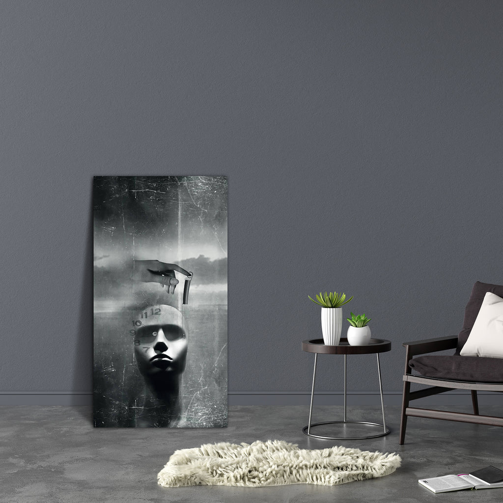 Dummy Head Canvas Painting Synthetic Frame-Paintings MDF Framing-AFF_FR-IC 5001417 IC 5001417, Abstract Expressionism, Abstracts, Black, Black and White, Conceptual, Fantasy, Semi Abstract, White, Metallic, dummy, head, canvas, painting, synthetic, frame, abstract, background, beautiful, concept, cover, creative, creativity, dark, effect, elegant, female, gray, grey, grungy, hand, invention, inventive, material, mechanic, mechanics, mental, mind, object, plastic, sky, time, watch, wonder, artzfolio, wall de