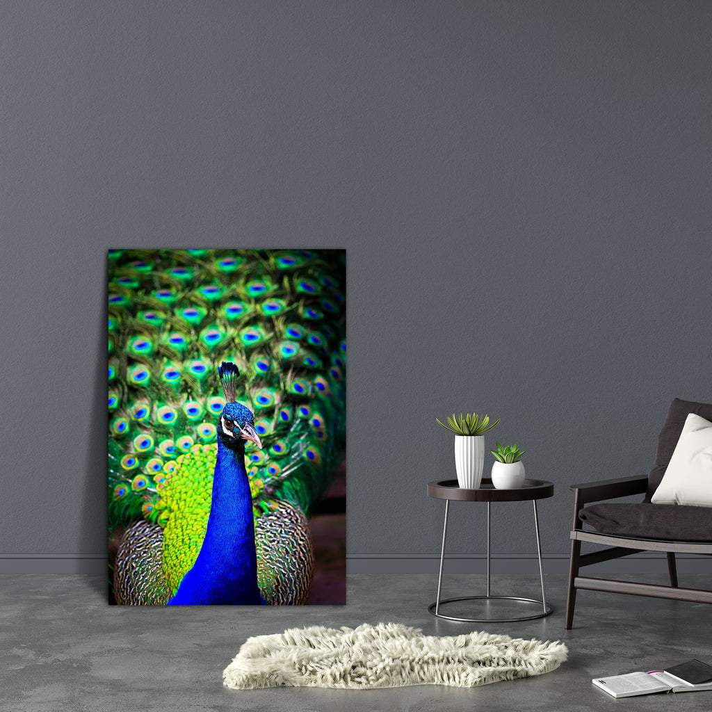 Peacock With Feathers Canvas Painting Synthetic Frame-Paintings MDF Framing-AFF_FR-IC 5001422 IC 5001422, Animals, Birds, Individuals, Nature, Patterns, Portraits, Scenic, Tropical, Wildlife, peacock, with, feathers, canvas, painting, synthetic, frame, animal, background, beak, beautiful, beauty, bird, blue, bright, ceremony, close, up, cockerel, color, colorful, dancing, dark, day, descriptive, elegance, exhibition, famous, gold, great, green, head, horizontal, legend, majestic, male, miracle, multi, neck,