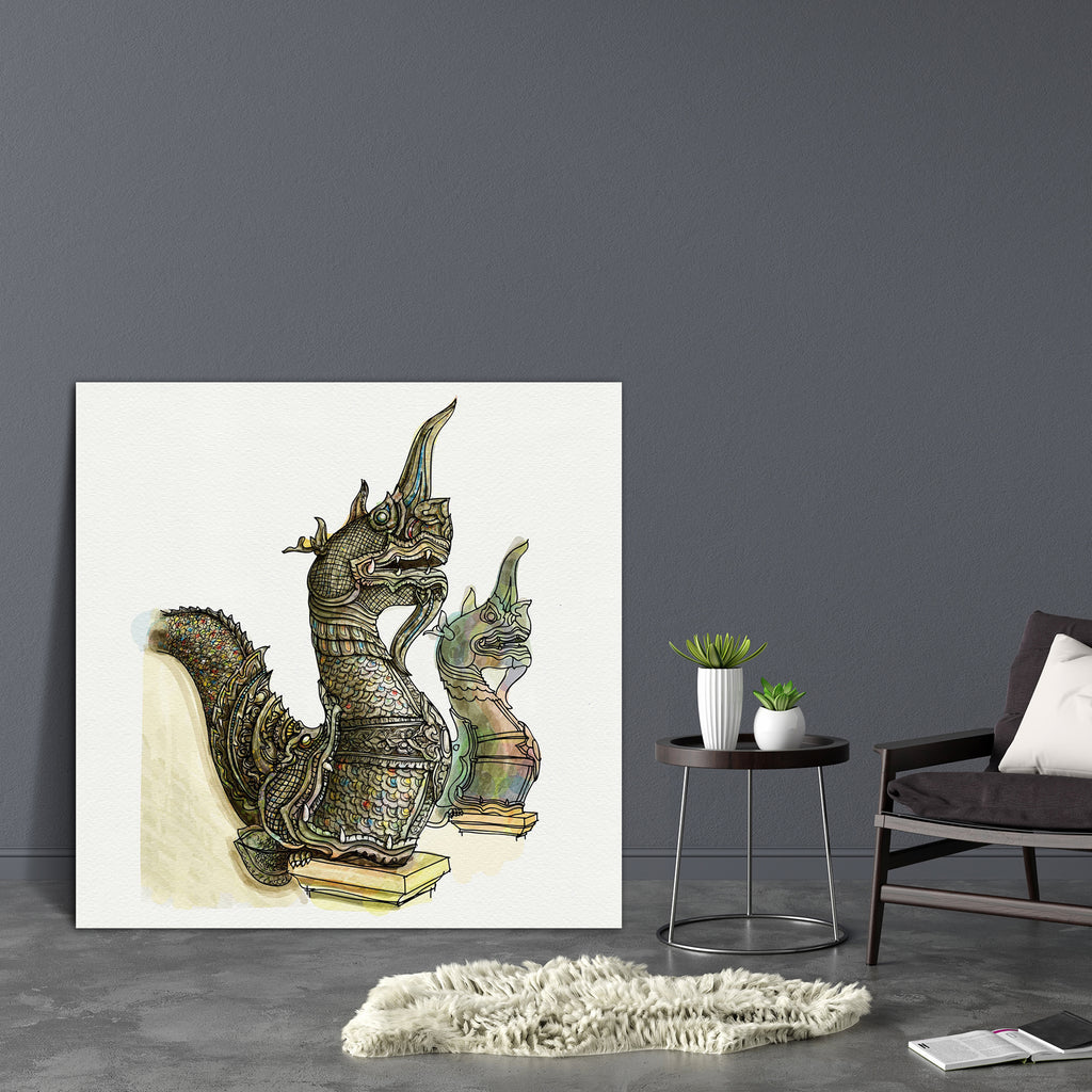 Naga Temple In Chiangmai Thailand Canvas Painting Synthetic Frame-Paintings MDF Framing-AFF_FR-IC 5001425 IC 5001425, Abstract Expressionism, Abstracts, Ancient, Animals, Architecture, Art and Paintings, Asian, Automobiles, Black, Black and White, Botanical, Buddhism, Culture, Decorative, Digital, Digital Art, Drawing, Ethnic, Floral, Flowers, God Buddha, Graphic, Historical, Illustrations, Individuals, Medieval, Modern Art, Nature, Patterns, Portraits, Religion, Religious, Semi Abstract, Signs, Signs and S