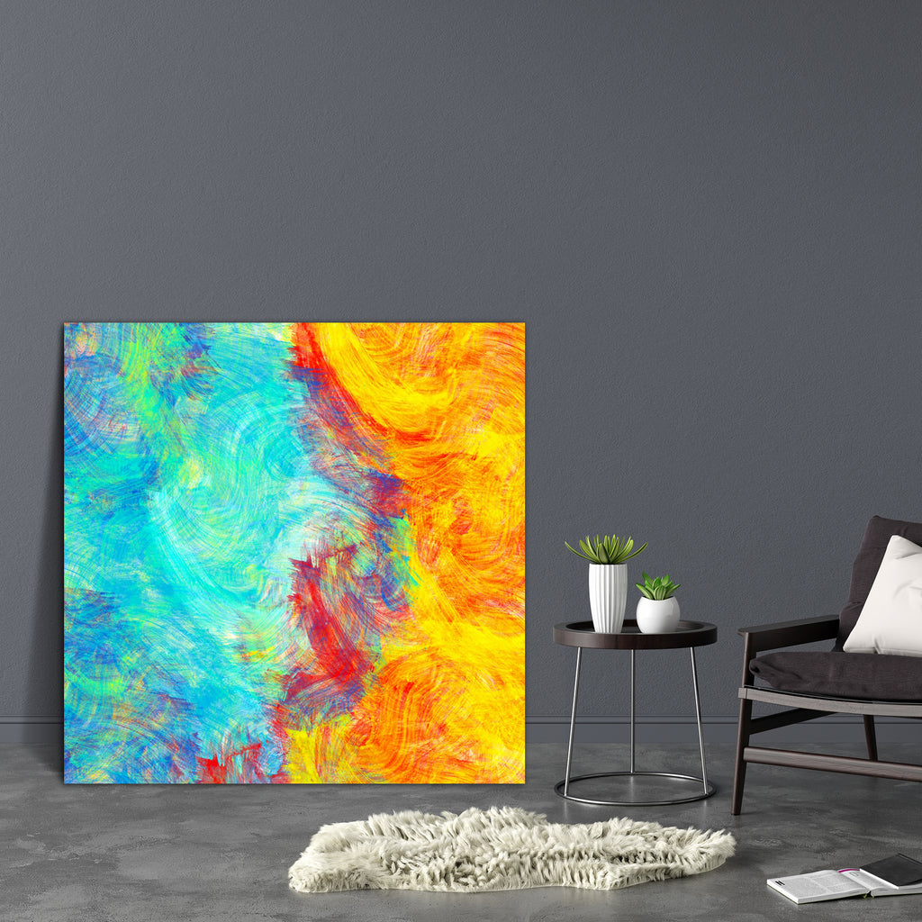 Abstract Artwork D54 Canvas Painting Synthetic Frame - Paintings MDF Framing - ArtzFolio.com