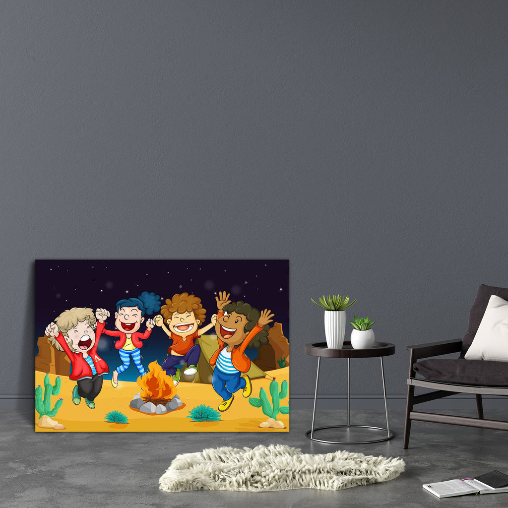 Boys Near Fire Canvas Painting Synthetic Frame-Paintings MDF Framing-AFF_FR-IC 5001429 IC 5001429, Baby, Children, Digital, Digital Art, Drawing, Graphic, Illustrations, Kids, People, Sketches, Stars, boys, near, fire, canvas, painting, synthetic, frame, campfire, camping, camp, boy, cactus, dancing, dark, desert, enjoy, flame, green, grass, group, happy, heat, human, illustration, image, joy, jumping, male, man, many, night, outdoors, outside, person, picnic, picture, plants, sketch, small, white, backgrou