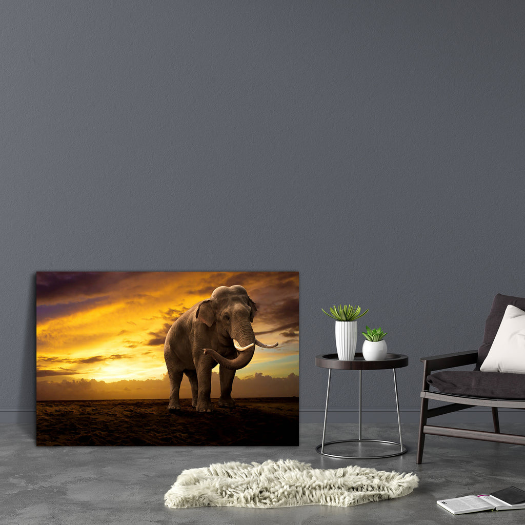 Elephant Walking Outdoor On Sunset Canvas Painting Synthetic Frame-Paintings MDF Framing-AFF_FR-IC 5001431 IC 5001431, African, Animals, Black and White, God Ram, Hinduism, Landscapes, Nature, Panorama, Scenic, Sunsets, White, Wildlife, elephant, walking, outdoor, on, sunset, canvas, painting, synthetic, frame, elephants, thailand, africa, animal, beach, clouds, cutout, ear, front, view, horizon, landscape, large, mammal, one, outdoors, road, safari, skin, sky, standing, thai, trunk, whole, wild, artzfolio,