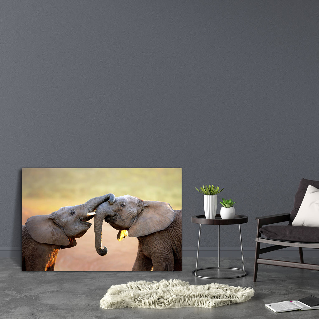 Addo Elephant National Park Canvas Painting Synthetic Frame-Paintings MDF Framing-AFF_FR-IC 5001447 IC 5001447, Adult, African, Animals, Individuals, Nature, Portraits, Scenic, Wildlife, addo, elephant, national, park, canvas, painting, synthetic, frame, elephants, animal, together, feel, affection, affectionate, africa, behavior, big, close, up, closeup, compassion, compassionate, display, gentle, gentleness, gently, greet, horizontal, interact, intimate, large, lift, loxodonta, mammal, nobody, portrait, p