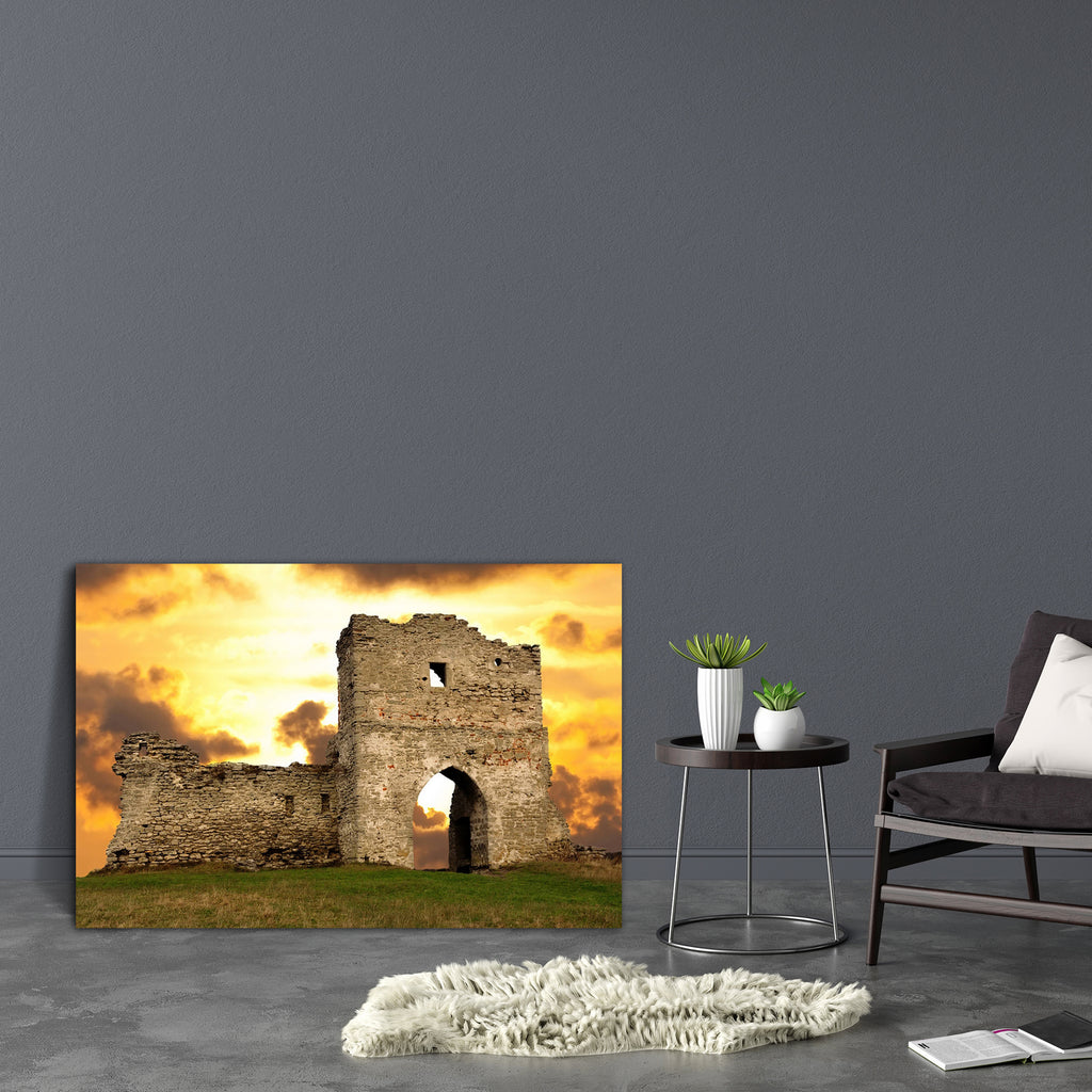 Ruined Gates Of Cossack Castle Canvas Painting Synthetic Frame-Paintings MDF Framing-AFF_FR-IC 5001450 IC 5001450, Ancient, Architecture, Automobiles, Culture, Ethnic, Gothic, Historical, Landmarks, Landscapes, Marble and Stone, Medieval, Nature, Pets, Places, Scenic, Sunrises, Sunsets, Traditional, Transportation, Travel, Tribal, Vehicles, Vintage, World Culture, ruined, gates, of, cossack, castle, canvas, painting, synthetic, frame, ages, archeology, building, clouds, dawn, defense, door, dusk, entrance, 