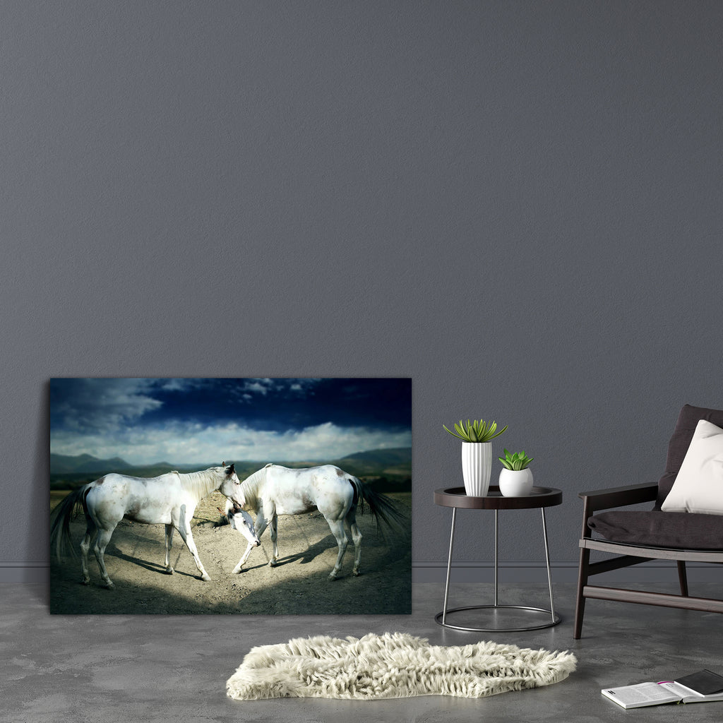 Two Beautiful White Horses Canvas Painting Synthetic Frame-Paintings MDF Framing-AFF_FR-IC 5001454 IC 5001454, Animals, Black and White, Countries, Landscapes, Nature, Scenic, White, two, beautiful, horses, canvas, painting, synthetic, frame, animal, background, breeding, cloud, country, countryside, detail, environment, farm, hoof, horizontal, horse, mammal, moving, outside, profile, race, sky, wild, wonderful, artzfolio, wall decor for living room, wall frames for living room, frames for living room, wall