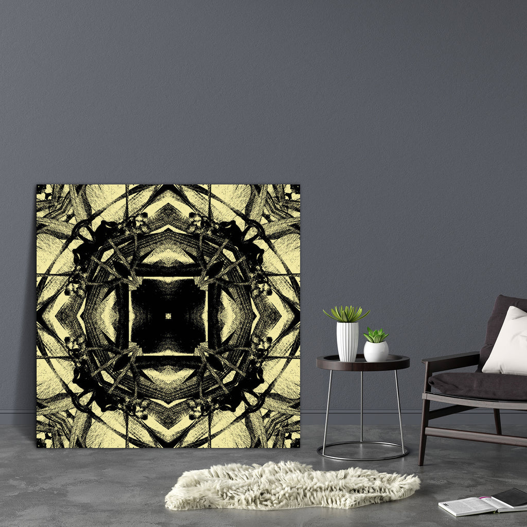 Geometric Ornamental Art D4 Canvas Painting Synthetic Frame-Paintings MDF Framing-AFF_FR-IC 5001468 IC 5001468, Abstract Expressionism, Abstracts, Ancient, Animated Cartoons, Art and Paintings, Black, Black and White, Caricature, Cartoons, Culture, Decorative, Digital, Digital Art, Ethnic, Geometric, Geometric Abstraction, Graffiti, Graphic, Historical, Medieval, Patterns, Retro, Semi Abstract, Signs, Signs and Symbols, Symbols, Traditional, Tribal, Vintage, World Culture, ornamental, art, d4, canvas, paint