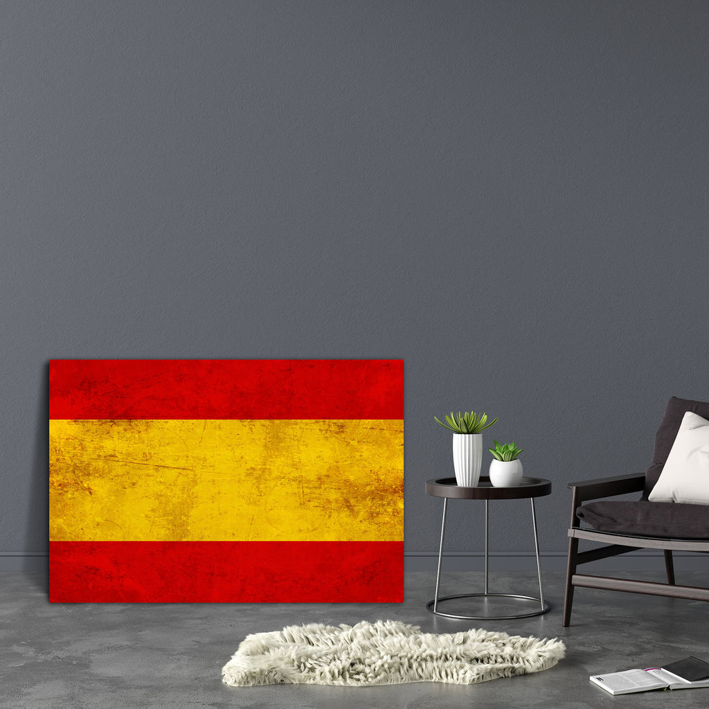 Spanish Flag With A Vintage Look Canvas Painting Synthetic Frame-Paintings MDF Framing-AFF_FR-IC 5001488 IC 5001488, Ancient, Countries, Festivals, Festivals and Occasions, Festive, Flags, Historical, Medieval, Retro, Signs, Signs and Symbols, Spanish, Vintage, flag, with, a, look, canvas, painting, synthetic, frame, antique, backdrop, background, brown, country, damage, damaged, design, dirt, dirty, election, festival, flowing, government, grunge, grungy, moving, nation, national, old, paper, patriot, patr