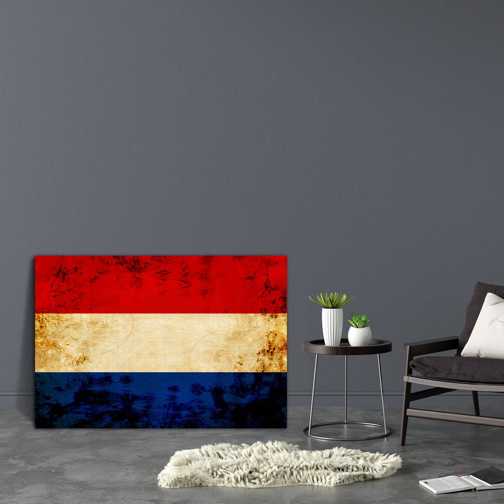 Dutch Flag With A Vintage Look Canvas Painting Synthetic Frame-Paintings MDF Framing-AFF_FR-IC 5001489 IC 5001489, Ancient, Countries, Festivals, Festivals and Occasions, Festive, Flags, Historical, Medieval, Retro, Signs, Signs and Symbols, Vintage, dutch, flag, with, a, look, canvas, painting, synthetic, frame, antique, backdrop, background, brown, country, damage, damaged, design, dirt, dirty, election, festival, flowing, government, grunge, grungy, holland, moving, nation, national, netherlands, old, pa