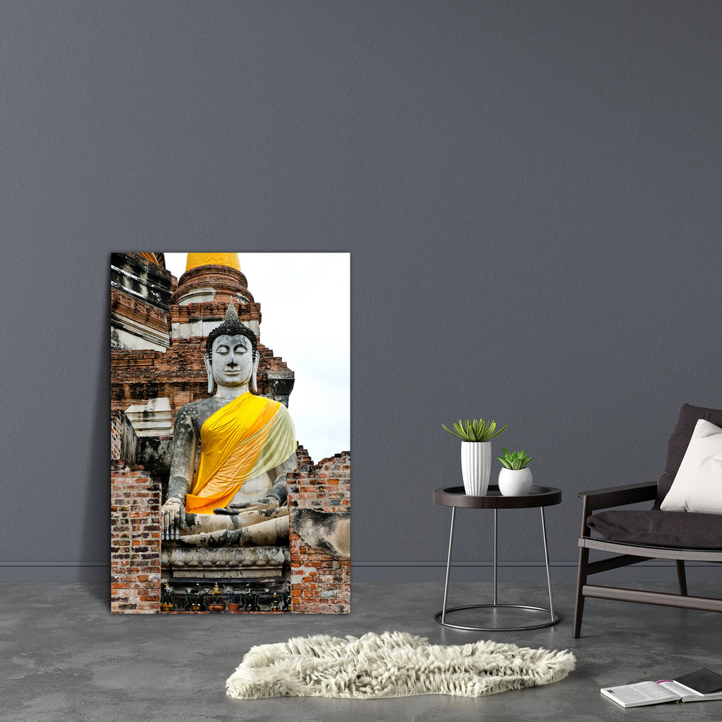 Buddha Ayutthaya Thailand Canvas Painting Synthetic Frame-Paintings MDF Framing-AFF_FR-IC 5001511 IC 5001511, Ancient, Architecture, Art and Paintings, Asian, Automobiles, Buddhism, Culture, Ethnic, God Buddha, God Shiv, Hinduism, Historical, Indian, Landmarks, Marble and Stone, Medieval, Places, Religion, Religious, Spiritual, Traditional, Transportation, Travel, Tribal, Tropical, Vehicles, Vintage, World Culture, buddha, ayutthaya, thailand, canvas, painting, synthetic, frame, angkor, art, asia, bangkok, 