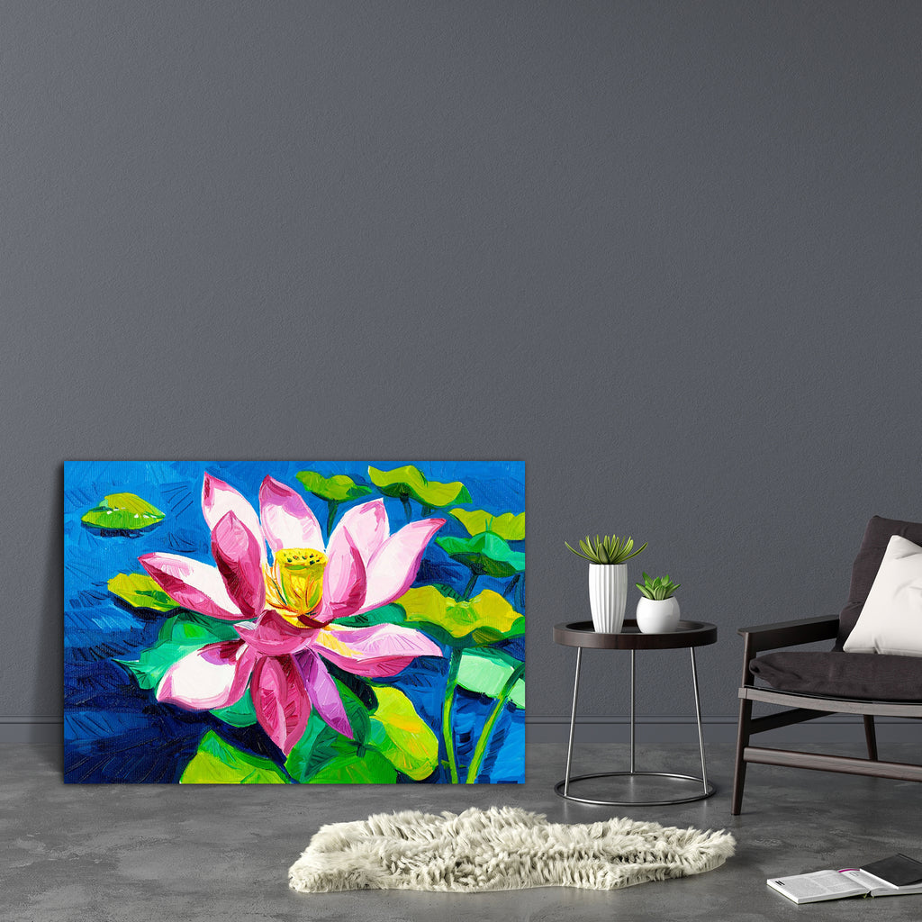 Beautiful Water Lily D1 Canvas Painting Synthetic Frame-Paintings MDF Framing-AFF_FR-IC 5001528 IC 5001528, Abstract Expressionism, Abstracts, Art and Paintings, Black and White, Botanical, Drawing, Floral, Flowers, Illustrations, Impressionism, Love, Modern Art, Nature, Paintings, Patterns, Romance, Scenic, Semi Abstract, Signs, Signs and Symbols, Tropical, Watercolour, White, beautiful, water, lily, d1, canvas, painting, synthetic, frame, watercolor, flower, oil, abstract, aquatic, art, background, beauty