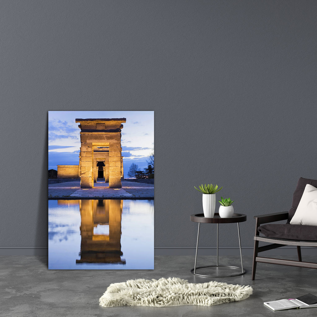 Egyptian Temple Canvas Painting Synthetic Frame-Paintings MDF Framing-AFF_FR-IC 5001538 IC 5001538, African, Ancient, Automobiles, Eygptian, Historical, Marble and Stone, Medieval, Spanish, Sunsets, Transportation, Travel, Vehicles, Vintage, egyptian, temple, canvas, painting, synthetic, frame, egypt, africa, age, antique, archeology, burial, civilization, court, crypt, dark, desert, dusk, dynasty, egyptology, emperor, gate, hieroglyphics, hieroglyphs, historic, history, isis, karnak, luxor, madrid, mausole