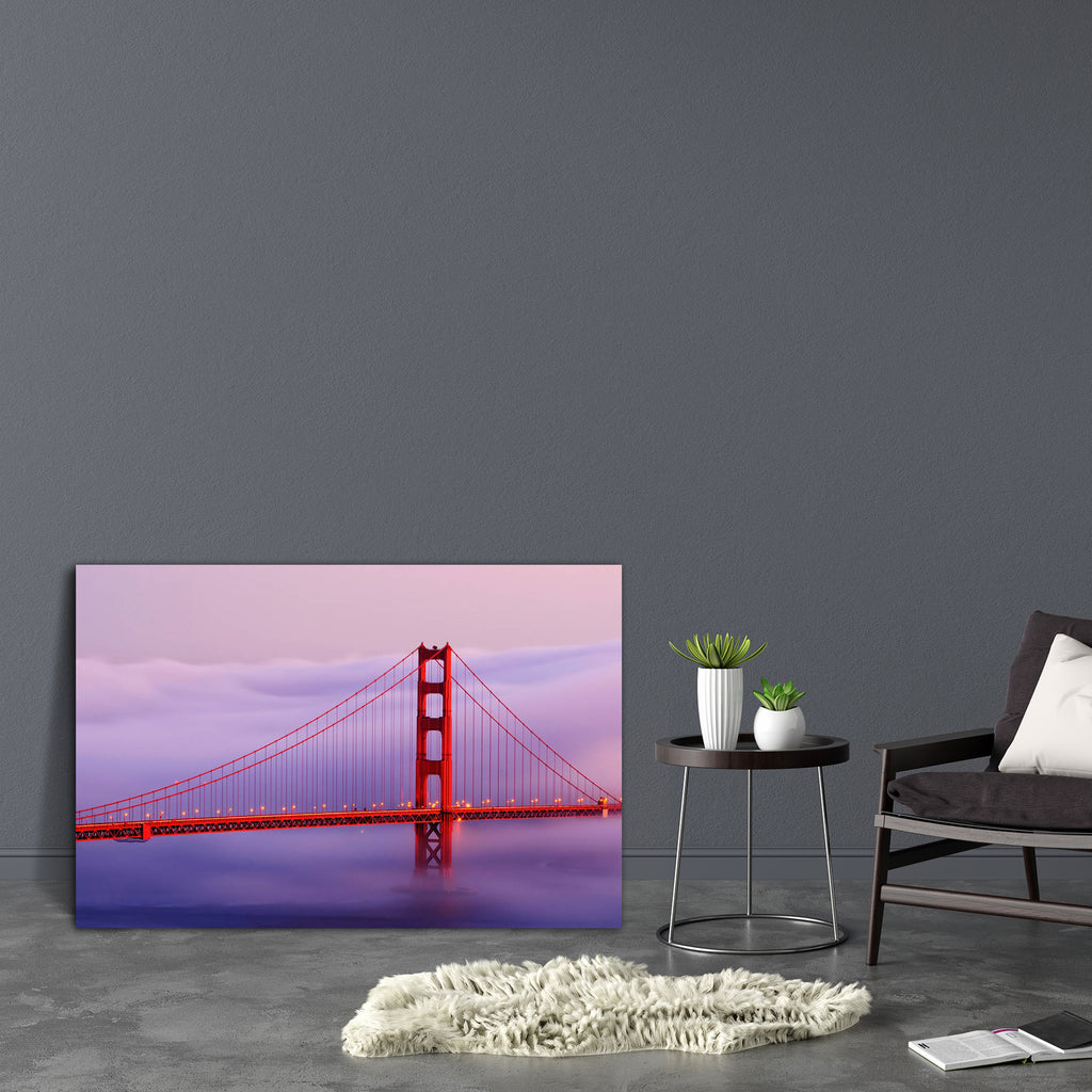 Golden Gate Bridge With Fog Canvas Painting Synthetic Frame-Paintings MDF Framing-AFF_FR-IC 5001539 IC 5001539, American, Ancient, Architecture, Automobiles, Cars, Cities, City Views, Historical, Landmarks, Medieval, Nature, Places, Scenic, Skylines, Sunrises, Sunsets, Transportation, Travel, Urban, Vehicles, Vintage, golden, gate, bridge, with, fog, canvas, painting, synthetic, frame, san, francisco, skyline, bridges, active, attraction, bay, blue, city, cityscape, cliff, cloud, color, cruise, downtown, du