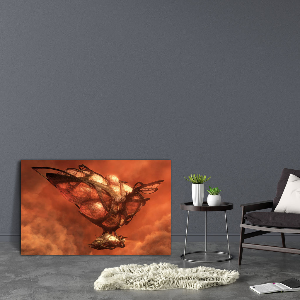 Fantasy Flying Airship Canvas Painting Synthetic Frame-Paintings MDF Framing-AFF_FR-IC 5001543 IC 5001543, 3D, Fantasy, Futurism, Illustrations, Science Fiction, flying, airship, canvas, painting, synthetic, frame, science, fiction, air, atmosphere, balloon, brown, cg, clouds, fly, fog, future, illustration, membrane, organic, red, scifi, sky, stormy, artzfolio, wall decor for living room, wall frames for living room, frames for living room, wall art, canvas painting, wall frame, scenery, panting, paintings