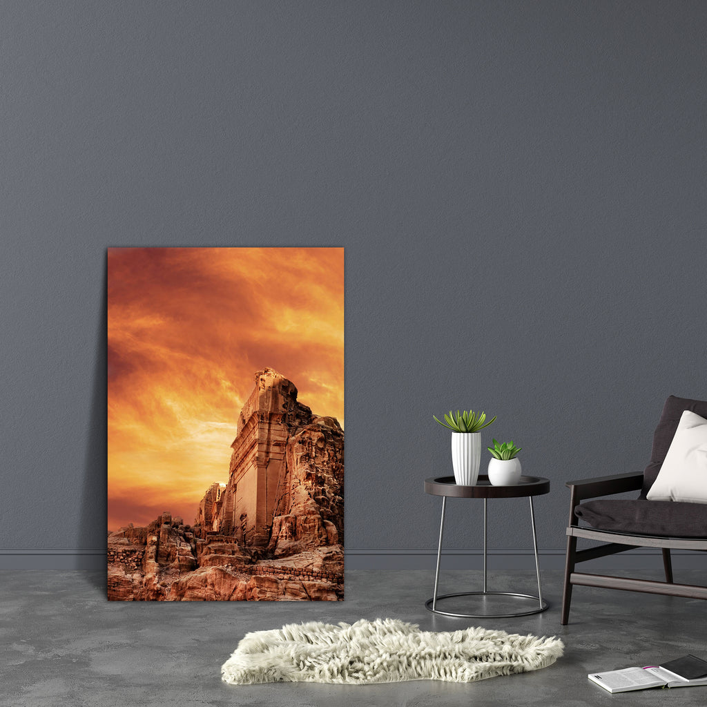 Ancient City Of Petra, Jordan Canvas Painting Synthetic Frame-Paintings MDF Framing-AFF_FR-IC 5001566 IC 5001566, Allah, Ancient, Arabic, Architecture, Art and Paintings, Asian, Automobiles, Cities, City Views, Culture, Ethnic, Historical, Islam, Landmarks, Marble and Stone, Medieval, Mountains, Places, Religion, Religious, Traditional, Transportation, Travel, Tribal, Vehicles, Vintage, World Culture, city, of, petra, jordan, canvas, painting, synthetic, frame, middle, east, antique, arab, arabian, archaeol