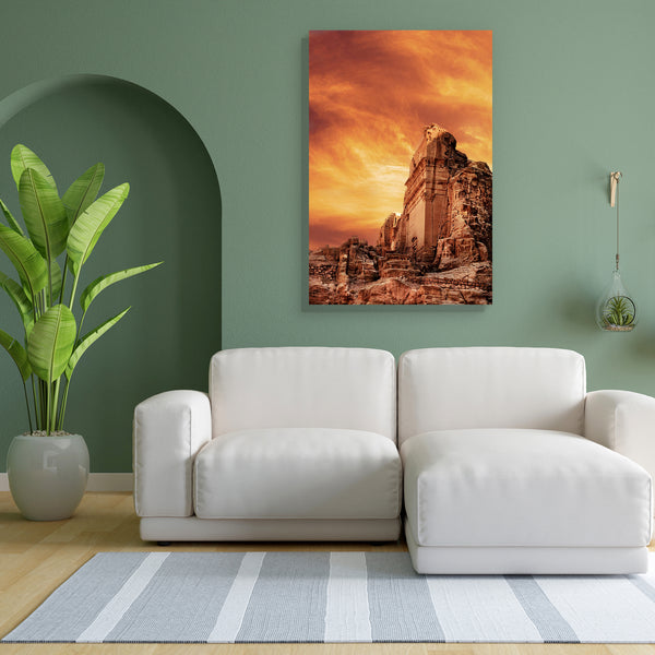 Ancient City Of Petra, Jordan Canvas Painting Synthetic Frame-Paintings MDF Framing-AFF_FR-IC 5001566 IC 5001566, Allah, Ancient, Arabic, Architecture, Art and Paintings, Asian, Automobiles, Cities, City Views, Culture, Ethnic, Historical, Islam, Landmarks, Marble and Stone, Medieval, Mountains, Places, Religion, Religious, Traditional, Transportation, Travel, Tribal, Vehicles, Vintage, World Culture, city, of, petra, jordan, canvas, painting, for, bedroom, living, room, engineered, wood, frame, middle, eas