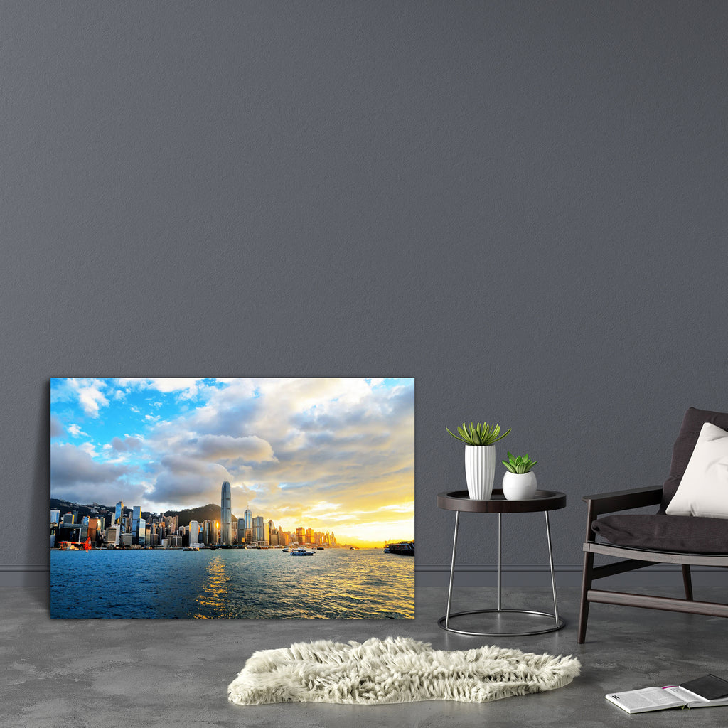 Skyline Of Hong Kong D1 Canvas Painting Synthetic Frame-Paintings MDF Framing-AFF_FR-IC 5001567 IC 5001567, Architecture, Asian, Automobiles, Business, Chinese, Cities, City Views, Culture, Ethnic, Nautical, Skylines, Sunsets, Traditional, Transportation, Travel, Tribal, Urban, Vehicles, Victorian, World Culture, skyline, of, hong, kong, d1, canvas, painting, synthetic, frame, asia, bay, building, built, central, china, city, cityscape, cloud, construction, district, dusk, exterior, famous, ferry, finance, 