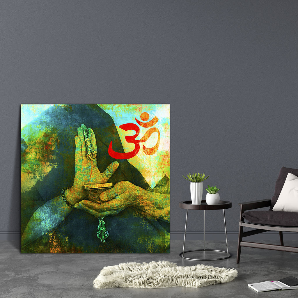 Om Sign With Buddhist Hands Canvas Painting Synthetic Frame-Paintings MDF Framing-AFF_FR-IC 5001590 IC 5001590, Art and Paintings, Asian, Buddhism, Illustrations, People, Religion, Religious, Sanskrit, Signs, Signs and Symbols, Spiritual, Symbols, om, sign, with, buddhist, hands, canvas, painting, synthetic, frame, mudra, mind, body, spirit, art, bell, calm, colorful, consciousness, expression, gesture, hand, harmony, holy, humanity, illustration, man, meditation, mental, monk, peace, peaceful, practice, re