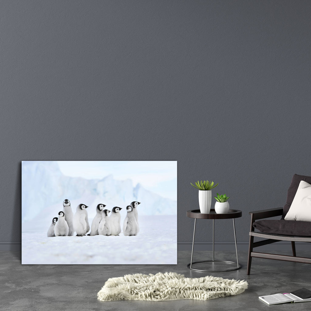 Emperor Penguin Chicks Snow Hill Antarctica Canvas Painting Synthetic Frame-Paintings MDF Framing-AFF_FR-IC 5001601 IC 5001601, Animals, Automobiles, Nature, Scenic, Transportation, Travel, Vehicles, Wildlife, emperor, penguin, chicks, snow, hill, antarctica, canvas, painting, synthetic, frame, penguins, animal, beach, chick, climate, cold, cute, ice, pole, sea, water, artzfolio, wall decor for living room, wall frames for living room, frames for living room, wall art, canvas painting, wall frame, scenery, 