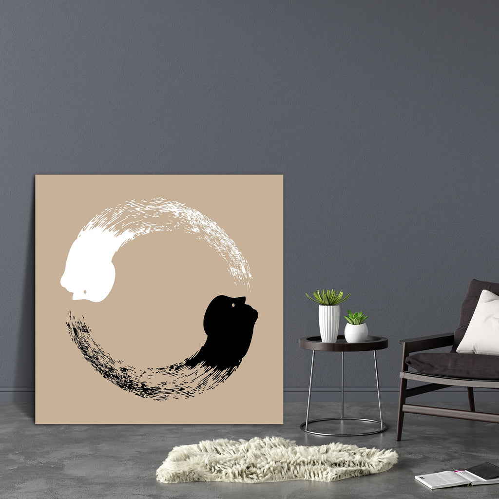 Taichi Yin & Yang Canvas Painting Synthetic Frame-Paintings MDF Framing-AFF_FR-IC 5001617 IC 5001617, Abstract Expressionism, Abstracts, Art and Paintings, Asian, Black, Black and White, Botanical, Buddhism, Calligraphy, Chinese, Circle, Culture, Decorative, Ethnic, Floral, Flowers, God Buddha, Icons, Illustrations, Love, Nature, Patterns, Religion, Religious, Romance, Scenic, Semi Abstract, Shinto, Signs, Signs and Symbols, Spiritual, Symbols, Taoism, Traditional, Tribal, White, World Culture, taichi, yin,