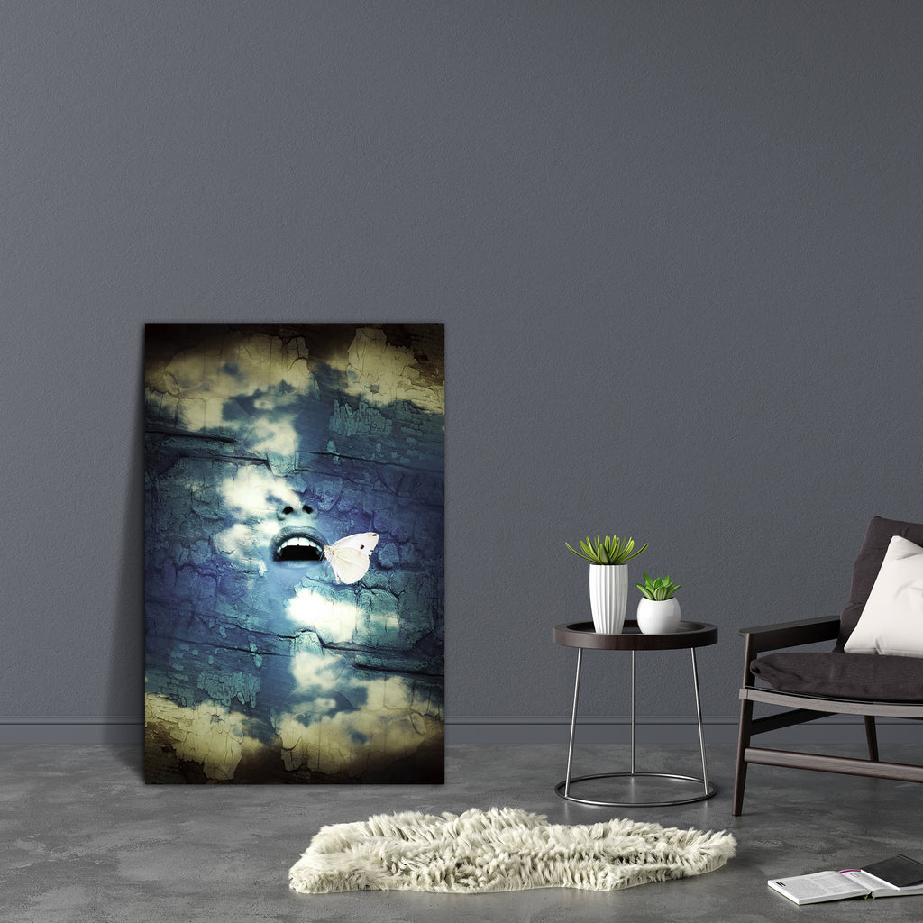 Human Open Mouth In The Sky With A Butterfly Canvas Painting Synthetic Frame-Paintings MDF Framing-AFF_FR-IC 5001640 IC 5001640, Art and Paintings, Collages, Conceptual, Fantasy, Realism, Spiritual, Surrealism, human, open, mouth, in, the, sky, with, a, butterfly, canvas, painting, synthetic, frame, art, artistic, background, banner, beautiful, beauty, cloud, collage, colorful, concept, cover, creation, creativity, dark, detail, elegance, illustrative, imagination, imaginative, imagine, invention, inventive