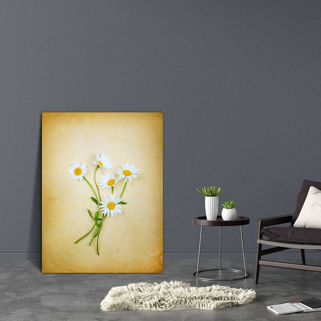 Vintage Composition With A Bouquet Canvas Painting Synthetic Frame-Paintings MDF Framing-AFF_FR-IC 5001643 IC 5001643, Ancient, Art and Paintings, Black and White, Botanical, Floral, Flowers, Historical, Medieval, Nature, Retro, Scenic, Vintage, White, composition, with, a, bouquet, canvas, painting, synthetic, frame, antique, art, background, beautiful, botany, camomile, chamomile, daisies, five, green, herbarium, old, paper, picture, plant, postcard, spot, stain, texture, yellow, artzfolio, wall decor for