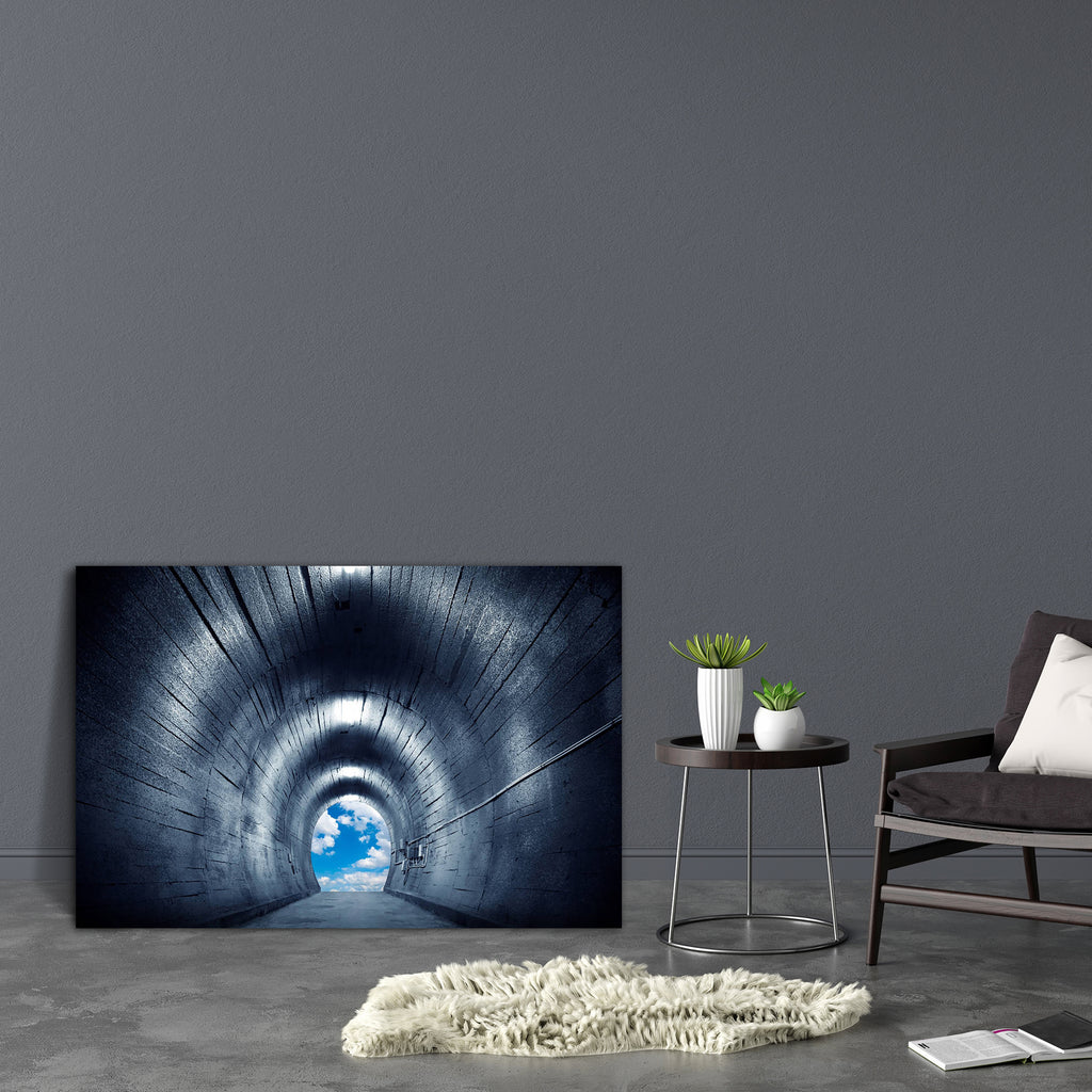 Tunnel Towards The Sky Canvas Painting Synthetic Frame-Paintings MDF Framing-AFF_FR-IC 5001653 IC 5001653, Abstract Expressionism, Abstracts, Architecture, Automobiles, German, Modern Art, Patterns, Perspective, Science Fiction, Semi Abstract, Signs, Signs and Symbols, Space, Transportation, Travel, Urban, Vehicles, tunnel, towards, the, sky, canvas, painting, synthetic, frame, light, at, end, of, abstract, background, architect, concept, dark, design, designs, escape, fast, freedom, germany, hamburg, journ