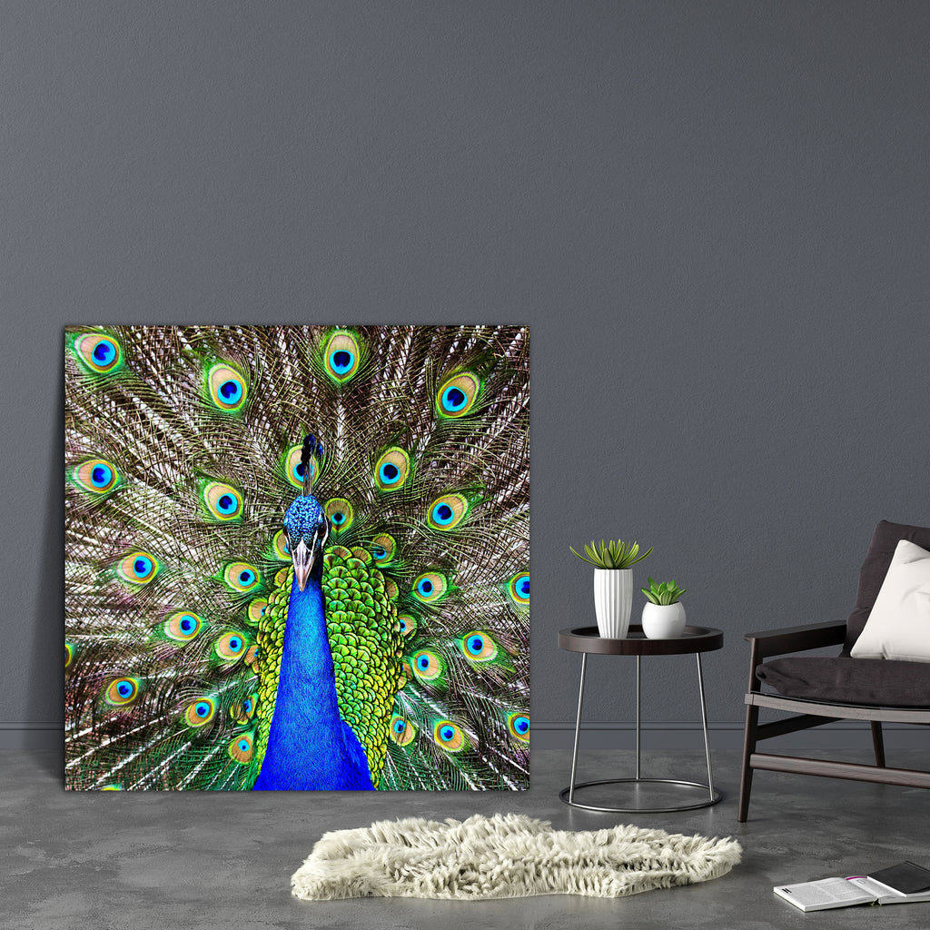 Green Peacock Canvas Painting Synthetic Frame-Paintings MDF Framing-AFF_FR-IC 5001664 IC 5001664, Animals, Birds, Nature, Patterns, Scenic, Tropical, Wildlife, green, peacock, canvas, painting, synthetic, frame, feather, feathers, peacocks, animal, background, beak, beautiful, beauty, bird, blue, bright, ceremony, close, up, cockerel, color, colorful, dancing, day, descriptive, elegance, exhibition, head, horizontal, majestic, male, multi, neck, pattern, pheasant, plumage, pride, ritual, showing, tail, turq