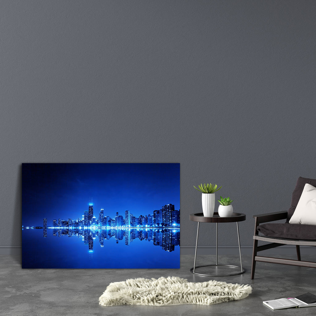 Financial District Chicago, USA D2 Canvas Painting Synthetic Frame-Paintings MDF Framing-AFF_FR-IC 5001668 IC 5001668, American, Architecture, Business, Cities, City Views, Landmarks, Modern Art, Places, Skylines, Urban, financial, district, chicago, usa, d2, canvas, painting, synthetic, frame, skyline, city, night, cityscape, view, at, luxury, lifestyle, banking, blue, buildings, built, commercial, concept, corporate, dark, downtown, dramatic, dusk, economy, estate, exterior, famous, finance, front, glamou