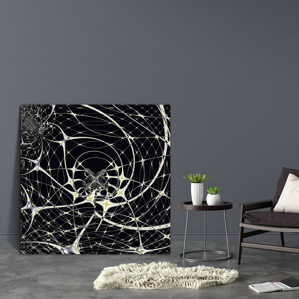 Elegant Fractal Design Spiderweb Canvas Painting Synthetic Frame-Paintings MDF Framing-AFF_FR-IC 5001671 IC 5001671, Abstract Expressionism, Abstracts, Art and Paintings, Black, Black and White, Decorative, Fashion, Geometric, Geometric Abstraction, Modern Art, Patterns, Pop Art, Retro, Semi Abstract, Signs, Signs and Symbols, elegant, fractal, design, spiderweb, canvas, painting, synthetic, frame, pattern, psychedelic, abstract, art, artistic, artwork, background, beautiful, chic, creative, decor, decorati