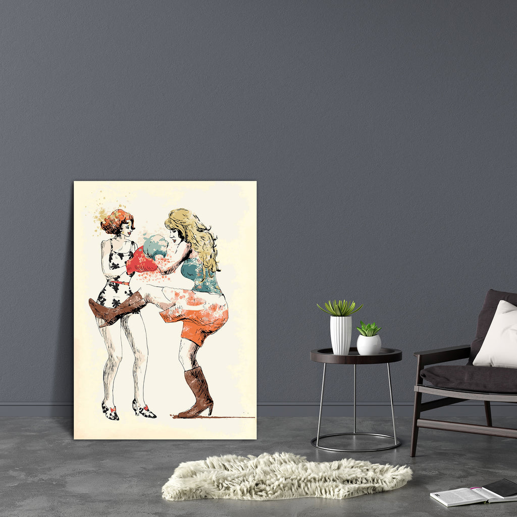 Ladies Boxing D1 Canvas Painting Synthetic Frame-Paintings MDF Framing-AFF_FR-IC 5001675 IC 5001675, Ancient, Art and Paintings, Drawing, Entertainment, Historical, Illustrations, Love, Medieval, Romance, Sketches, Sports, Vintage, ladies, boxing, d1, canvas, painting, synthetic, frame, arena, argument, art, artistic, artwork, attack, beat, blood, blow, box, glove, brawl, champion, combat, competition, craft, defense, draw, fight, fighter, fine, fitness, fun, girls, hard, hassle, hit, hurt, illustration, kn