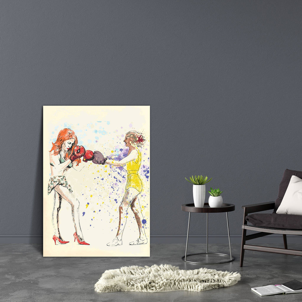 Ladies Boxing D2 Canvas Painting Synthetic Frame-Paintings MDF Framing-AFF_FR-IC 5001680 IC 5001680, Ancient, Art and Paintings, Drawing, Entertainment, Historical, Illustrations, Love, Medieval, Romance, Sketches, Sports, Vintage, ladies, boxing, d2, canvas, painting, synthetic, frame, arena, argument, art, artistic, artwork, attack, beat, blood, blow, box, glove, brawl, champion, combat, competition, craft, defense, draw, fight, fighter, fine, fitness, fun, girls, hard, hassle, hit, hurt, illustration, kn