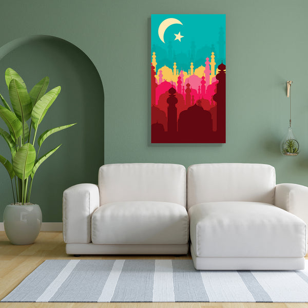 Abstract Religious Art Canvas Painting Synthetic Frame-Paintings MDF Framing-AFF_FR-IC 5001683 IC 5001683, Abstract Expressionism, Abstracts, Allah, Arabic, Art and Paintings, Botanical, Culture, Ethnic, Festivals, Festivals and Occasions, Festive, Floral, Flowers, Holidays, Illustrations, Islam, Nature, Religion, Religious, Semi Abstract, Signs, Signs and Symbols, Spiritual, Stars, Traditional, Tribal, World Culture, abstract, art, canvas, painting, for, bedroom, living, room, engineered, wood, frame, rama