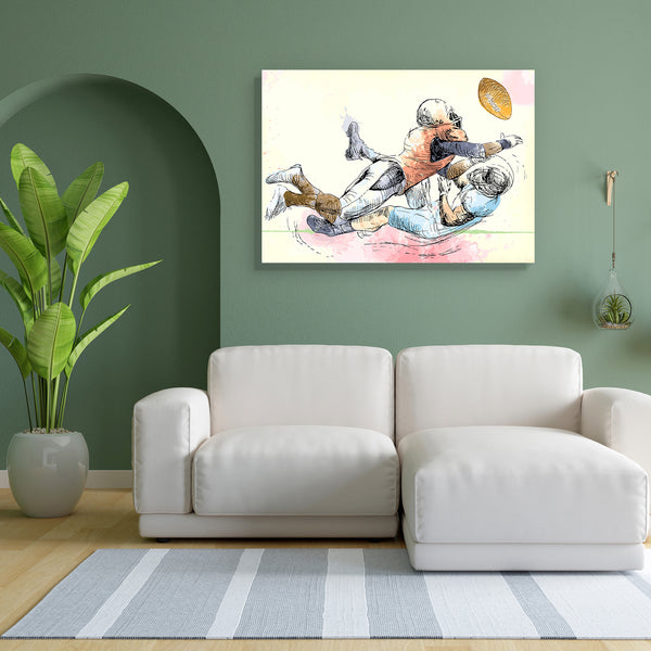 American Football Players Canvas Painting Synthetic Frame-Paintings MDF Framing-AFF_FR-IC 5001702 IC 5001702, American, Art and Paintings, Drawing, Illustrations, Sketches, Sports, Metallic, football, players, canvas, painting, for, bedroom, living, room, engineered, wood, frame, action, art, artistic, artwork, athlete, athletics, ball, body, boys, champion, championship, classical, competition, conversion, craft, defense, effort, field, goal, fight, fitness, game, gridiron, hero, human, illustration, kicko