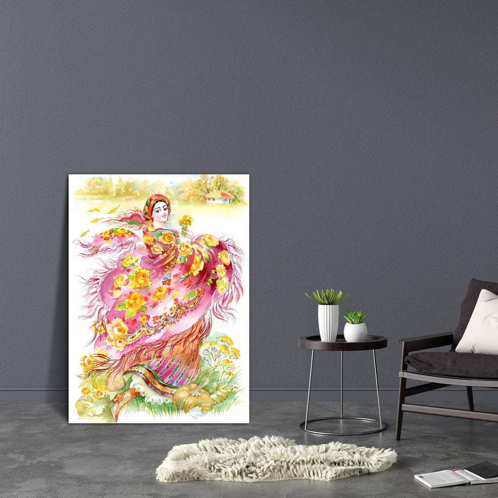 Young Woman With Shawl Canvas Painting Synthetic Frame-Paintings MDF Framing-AFF_FR-IC 5001707 IC 5001707, Ancient, Art and Paintings, Black and White, Countries, Digital, Digital Art, Drawing, Fashion, Graphic, Historical, Illustrations, Medieval, Paintings, Patterns, Russian, Signs, Signs and Symbols, Sketches, Vintage, Watercolour, White, young, woman, with, shawl, canvas, painting, synthetic, frame, art, beautiful, beauty, brushstroke, card, clip, clothing, colorful, country, design, elegant, europe, eu