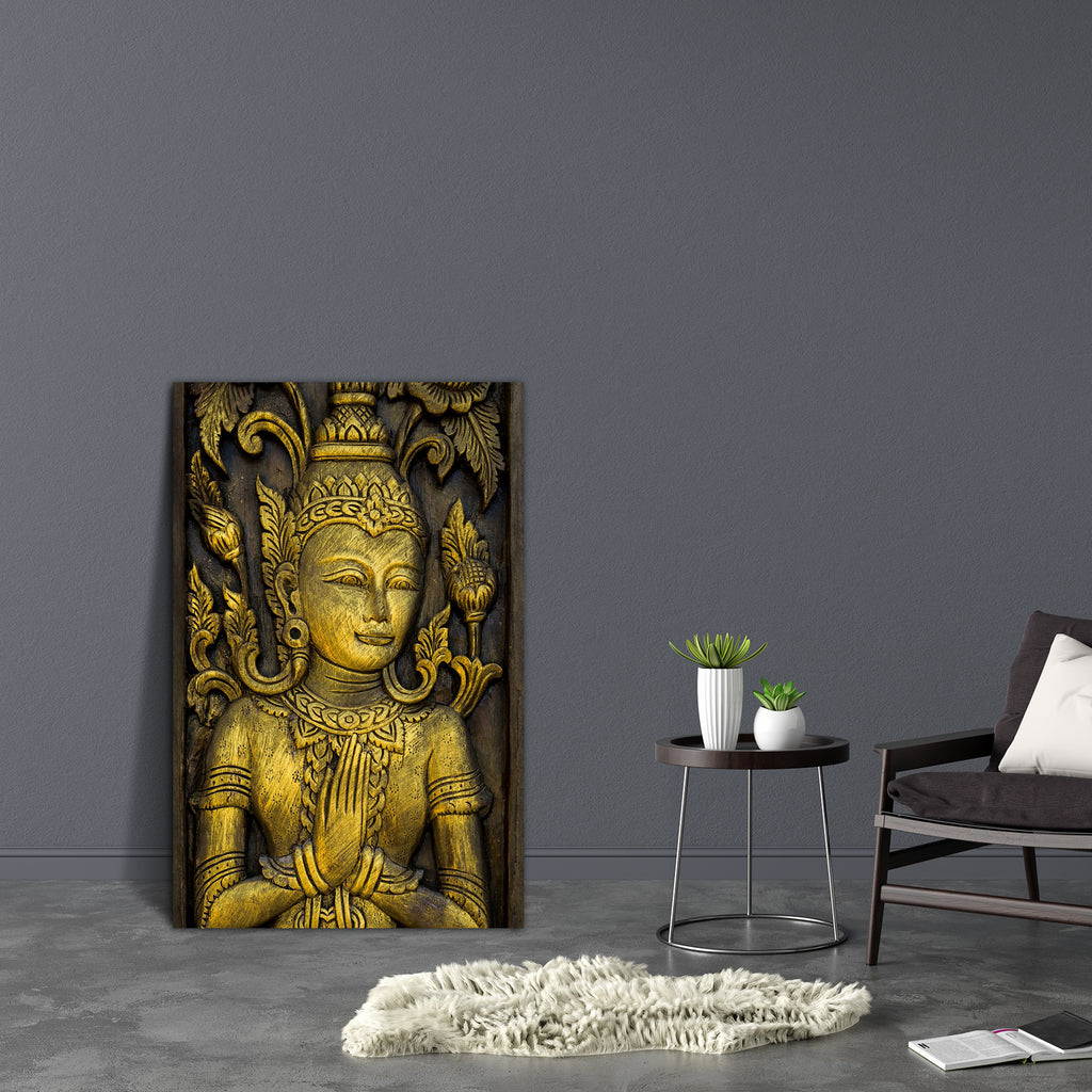 Lord Buddha D9 Canvas Painting Synthetic Frame-Paintings MDF Framing-AFF_FR-IC 5001723 IC 5001723, Ancient, Art and Paintings, Asian, Botanical, Buddhism, Culture, Ethnic, Floral, Flowers, God Buddha, Historical, Icons, Medieval, Nature, Paintings, People, Religion, Religious, Signs and Symbols, Spiritual, Symbols, Traditional, Tribal, Vintage, Wooden, World Culture, lord, buddha, d9, canvas, painting, synthetic, frame, antique, art, asia, buddhist, carved, church, color, decor, decoration, detail, door, ea