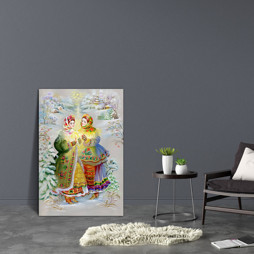 Young Girls In Traditional Costume Canvas Painting Synthetic Frame-Paintings MDF Framing-AFF_FR-IC 5001727 IC 5001727, Ancient, Art and Paintings, Black and White, Countries, Culture, Digital, Digital Art, Drawing, Ethnic, Fashion, Graphic, Historical, Holidays, Illustrations, Landscapes, Medieval, Paintings, Patterns, Russian, Scenic, Signs, Signs and Symbols, Sketches, Space, Traditional, Tribal, Vintage, Watercolour, White, World Culture, young, girls, in, costume, canvas, painting, synthetic, frame, art