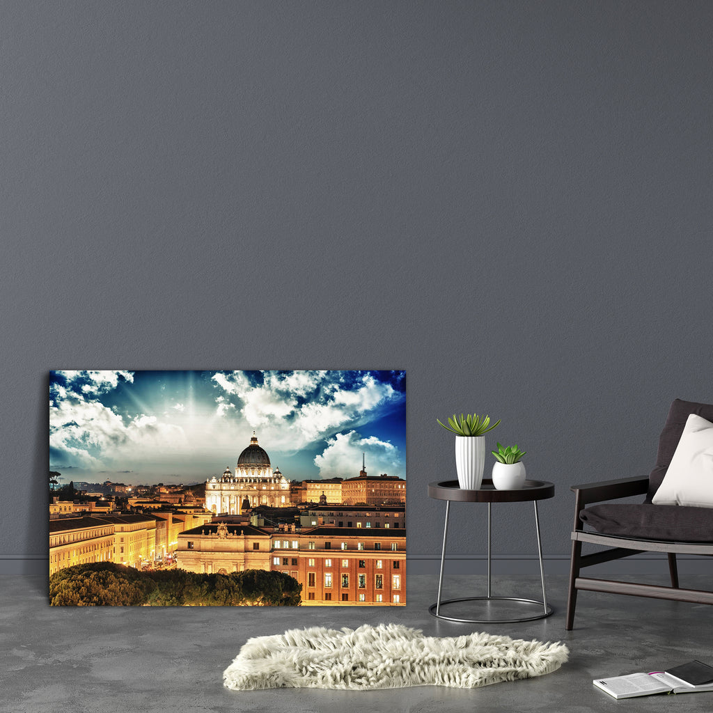 Rome Buildings With Vatican St Peter Dome, Italy Canvas Painting Synthetic Frame-Paintings MDF Framing-AFF_FR-IC 5001748 IC 5001748, Ancient, Architecture, Art and Paintings, Automobiles, Christianity, Cities, City Views, Historical, Holidays, Italian, Jesus, Landmarks, Landscapes, Medieval, Places, Religion, Religious, Scenic, Signs and Symbols, Sunsets, Symbols, Transportation, Travel, Urban, Vehicles, Vintage, rome, buildings, with, vatican, st, peter, dome, italy, canvas, painting, synthetic, frame, art