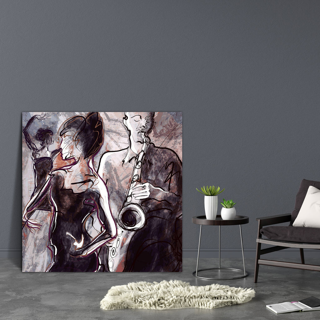 Jazz Band With Dancers Canvas Painting Synthetic Frame-Paintings MDF Framing-AFF_FR-IC 5001758 IC 5001758, Art and Paintings, Dance, Digital, Digital Art, Drawing, Graphic, Illustrations, Music, Music and Dance, Music and Musical Instruments, Musical Instruments, Signs, Signs and Symbols, jazz, band, with, dancers, canvas, painting, synthetic, frame, saxophone, musician, musicians, musical, instruments, blues, soul, art, artistic, brass, dancing, design, event, horn, illustration, instrument, instrumental, 