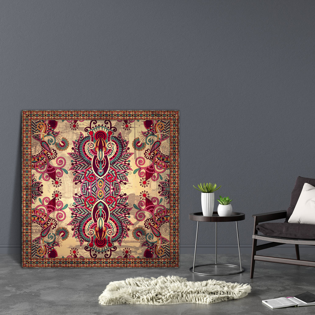Floral Paisley Bandanna D2 Canvas Painting Synthetic Frame-Paintings MDF Framing-AFF_FR-IC 5001786 IC 5001786, Abstract Expressionism, Abstracts, Art and Paintings, Botanical, Culture, Ethnic, Fashion, Floral, Flowers, Hand Drawn, Illustrations, Nature, Paisley, Patterns, Persian, Pets, Retro, Semi Abstract, Signs, Signs and Symbols, Traditional, Tribal, World Culture, bandanna, d2, canvas, painting, synthetic, frame, abstract, art, artistic, background, border, carpet, cotton, cushion, decoration, design, 