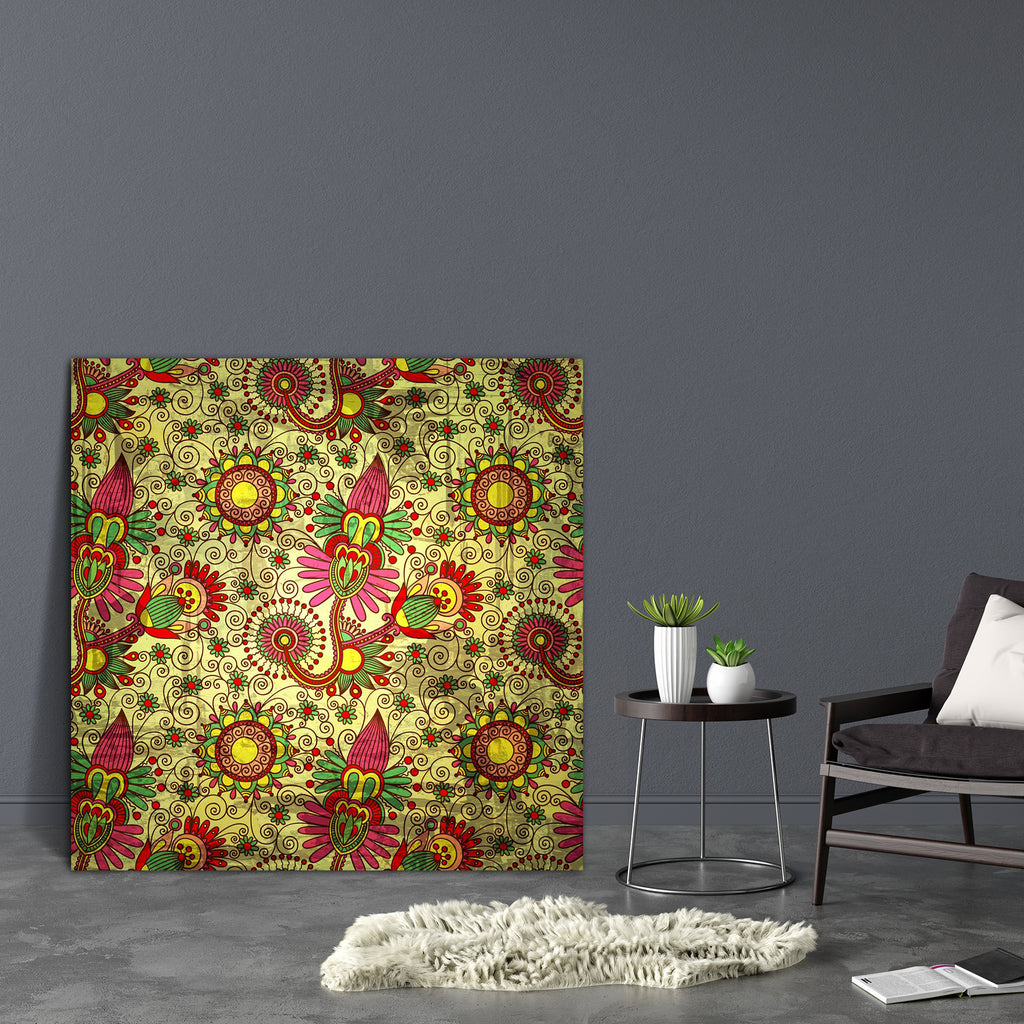 Flower Paisley Design D1 Canvas Painting Synthetic Frame-Paintings MDF Framing-AFF_FR-IC 5001788 IC 5001788, Abstract Expressionism, Abstracts, Ancient, Botanical, Damask, Decorative, Drawing, Floral, Flowers, Historical, Illustrations, Medieval, Nature, Paisley, Patterns, Retro, Scenic, Semi Abstract, Signs, Signs and Symbols, Vintage, flower, design, d1, canvas, painting, synthetic, frame, abstract, backdrop, background, texture, beautiful, cute, decor, decoration, element, fabric, pattern, flourishes, fo