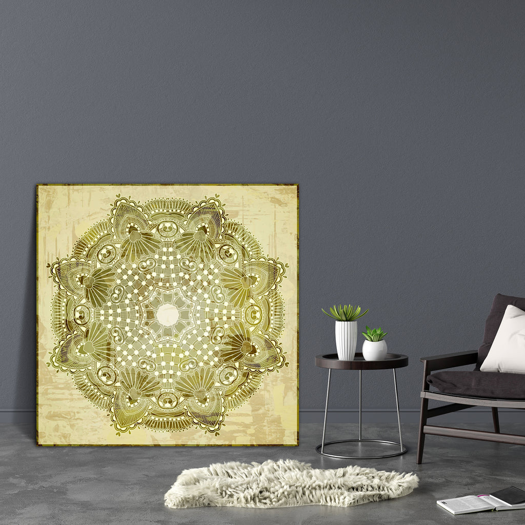 Circle Flower Ornament Canvas Painting Synthetic Frame-Paintings MDF Framing-AFF_FR-IC 5001791 IC 5001791, Abstract Expressionism, Abstracts, Allah, Ancient, Arabic, Art and Paintings, Asian, Botanical, Calligraphy, Circle, Culture, Digital, Digital Art, Ethnic, Floral, Flowers, Geometric, Geometric Abstraction, Graphic, Historical, Indian, Islam, Mandala, Medieval, Nature, Patterns, Retro, Semi Abstract, Signs, Signs and Symbols, Traditional, Tribal, Vintage, World Culture, flower, ornament, canvas, painti