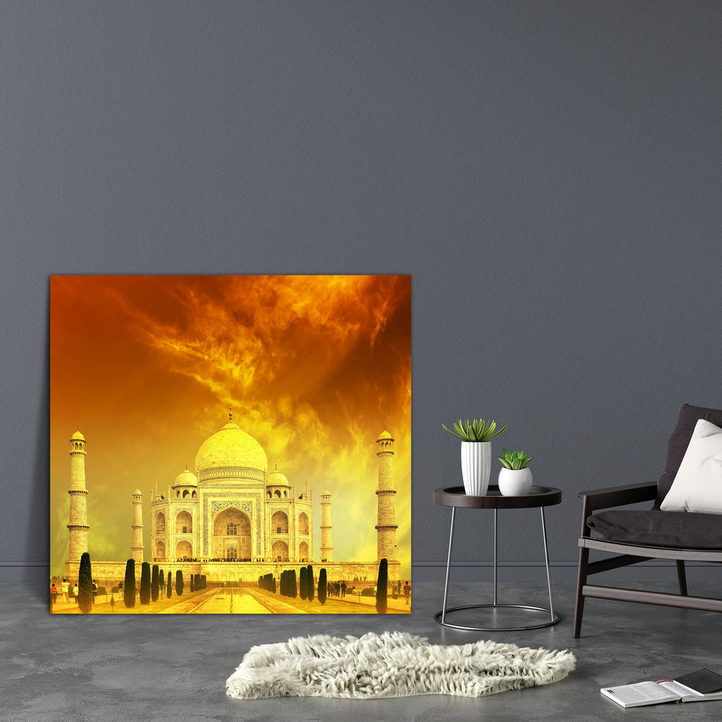Taj Mahal, India D2 Canvas Painting Synthetic Frame-Paintings MDF Framing-AFF_FR-IC 5001848 IC 5001848, Allah, Ancient, Arabic, Architecture, Asian, Automobiles, Black and White, Culture, Ethnic, Historical, Holidays, Indian, Islam, Landmarks, Landscapes, Love, Marble, Marble and Stone, Medieval, Mughal Art, Places, Religion, Religious, Romance, Scenic, Sunrises, Sunsets, Traditional, Transportation, Travel, Tribal, Vehicles, Vintage, White, World Culture, taj, mahal, india, d2, canvas, painting, synthetic,