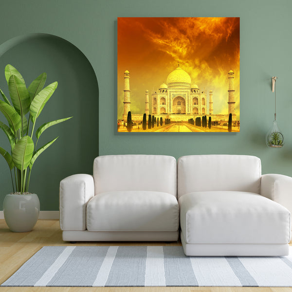 Taj Mahal, India D2 Canvas Painting Synthetic Frame-Paintings MDF Framing-AFF_FR-IC 5001848 IC 5001848, Allah, Ancient, Arabic, Architecture, Asian, Automobiles, Black and White, Culture, Ethnic, Historical, Holidays, Indian, Islam, Landmarks, Landscapes, Love, Marble, Marble and Stone, Medieval, Mughal Art, Places, Religion, Religious, Romance, Scenic, Sunrises, Sunsets, Traditional, Transportation, Travel, Tribal, Vehicles, Vintage, White, World Culture, taj, mahal, india, d2, canvas, painting, for, bedro